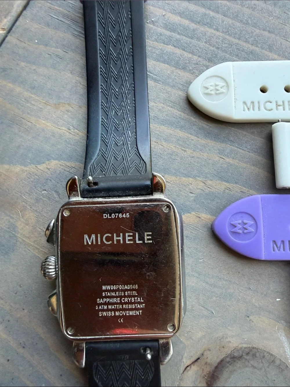 Michele square watch